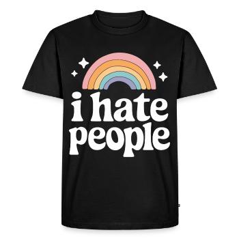 Funny, sarcasm, sarcastic humor, irony - Men's Premium Organic T-Shirt - black - Front - Nico (187cm)
