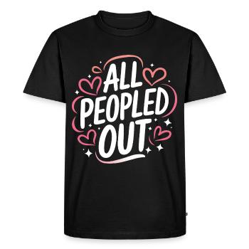 Introvert, antisocial, introvert - Men's Premium Organic T-Shirt - black - Front - Nico (187cm)