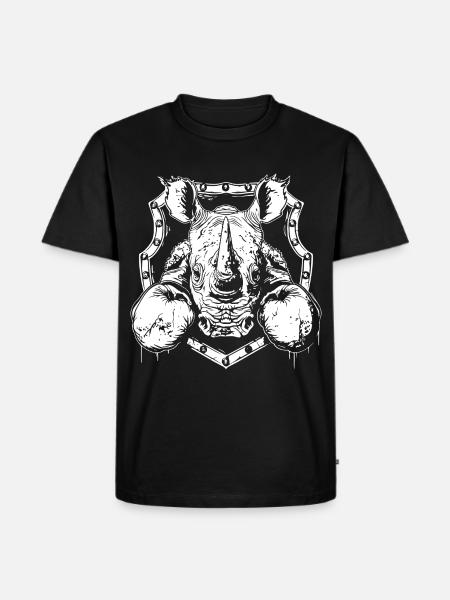 Rhino Boxer Fighter - T-shirt Premium bio Homme - noir