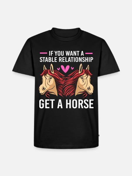 Courses de chevaux - T-shirt Premium bio Homme - noir