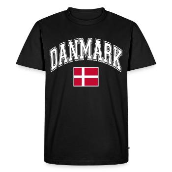 Drapeau du Danemark - T-shirt Premium bio Homme - noir - Devant - Nico (187cm)