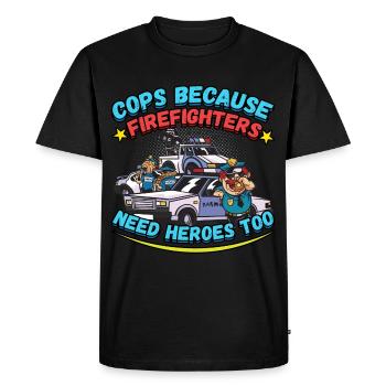 Law Enforcement Design for a Police Officer - Men's Premium Organic T-Shirt - black - Front - Nico (187cm)