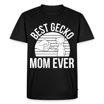 Gecko Mama - T-shirt Premium bio Homme - noir - Devant - Nico (187cm)
