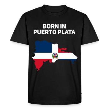 République dominicaine - T-shirt Premium bio Homme - noir - Devant - Nico (187cm)