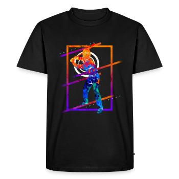Baseball Joueur De Baseball Joueur Vintage Coloré - T-shirt Premium bio Homme - noir - Devant - Nico (187cm)