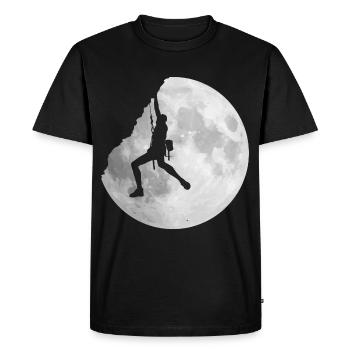 Escalade Au Clair De Lune Cadeau Grimpeur - T-shirt Premium bio Homme - noir - Devant - Nico (187cm)