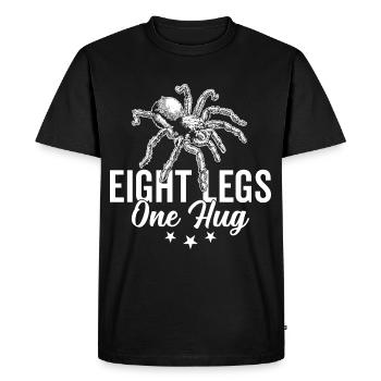 Huit pattes, un câlin, tarentule, propriétaire, - T-shirt Premium bio Homme - noir - Devant - Nico (187cm)