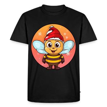 Noël des abeilles - T-shirt Premium bio Homme - noir - Devant - Nico (187cm)