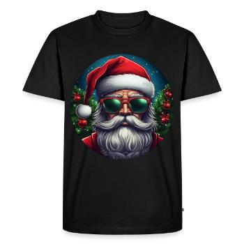 cool Santa Claus - Men's Premium Organic T-Shirt - black - Front - Nico (187cm)
