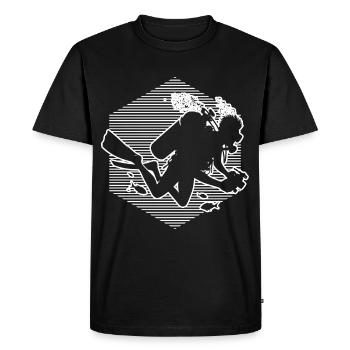 Taucher Diving Diver Scuba Tauchen Tauchen - Men's Premium Organic T-Shirt - black - Front - Nico (187cm)