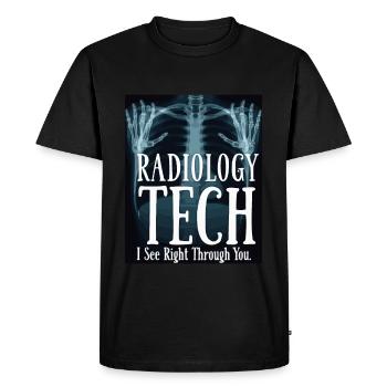 Radiology Tech Humor X-Ray - Men's Premium Organic T-Shirt - black - Front - Nico (187cm)
