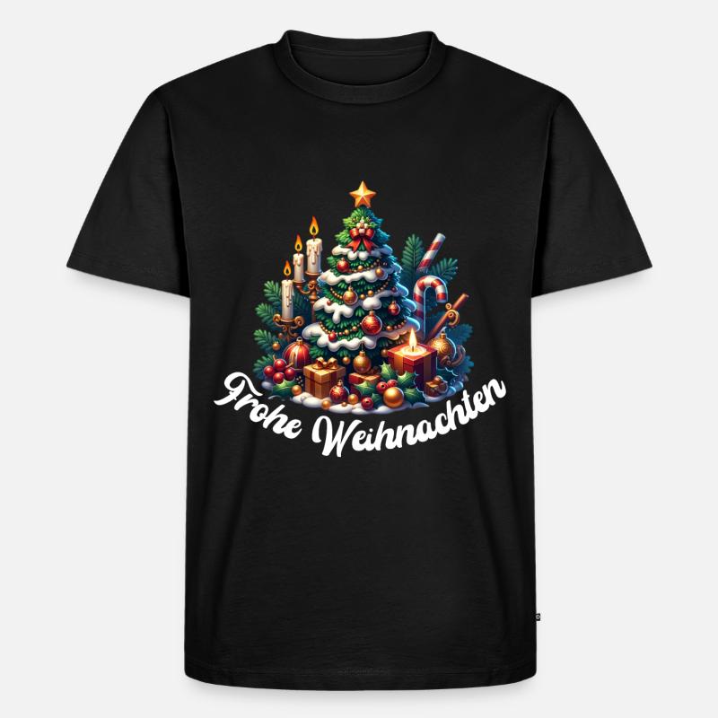 Joyeux sapin de Noël - T-shirt Premium bio Homme - noir