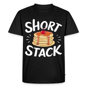 Crêpes Petit-déjeuner Nourriture Crêpe - T-shirt Premium bio Homme - noir - Devant - Nico (187cm)