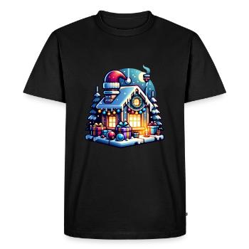 Noël laid gemütliche weihnachten - T-shirt Premium bio Homme - noir - Devant - Nico (187cm)