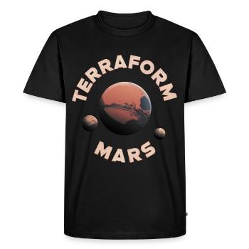 Mars Planète Planète Système Solaire - T-shirt Premium bio Homme - noir - Devant - Nico (187cm)