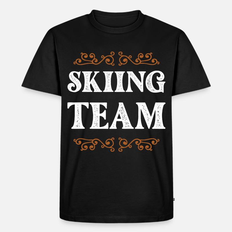 Skiing Crew - Männer Premium Bio T-Shirt - Schwarz