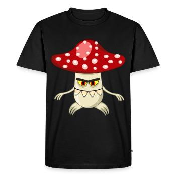 méchant mouche agaric t shirt - T-shirt Premium bio Homme - noir - Devant - Nico (187cm)