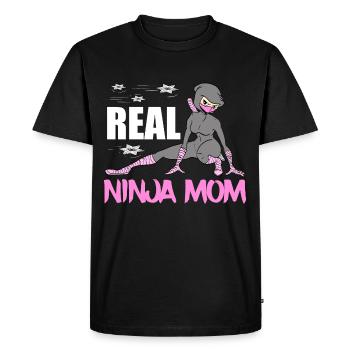 Real Ninja Mom Karate Martial Arts Fencer Ninja - T-shirt Premium bio Homme - noir - Devant - Nico (187cm)