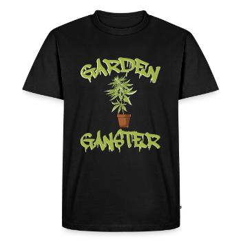 Marijuana Cannabis Weed Smoke Hemp Design Garden - T-shirt Premium bio Homme - noir - Devant - Nico (187cm)