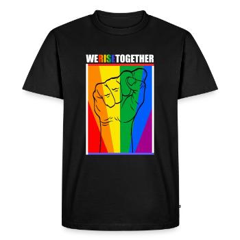 Nous nous élevons ensemble legal liberté coloré - T-shirt Premium bio Homme - noir - Devant - Nico (187cm)