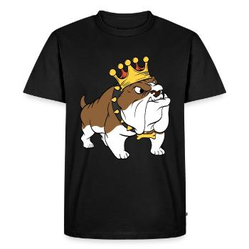 Couroné mignon adorable chien pour les amoureux - T-shirt Premium bio Homme - noir - Devant - Nico (187cm)