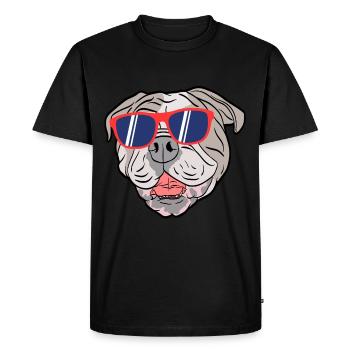 Lunettes de soleil mignon adorable chien pour les - T-shirt Premium bio Homme - noir - Devant - Nico (187cm)