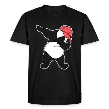 Cute Panda Swagger Dabbing Dab Tee For Animal - Men's Premium Organic T-Shirt - black - Front - Nico (187cm)
