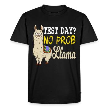 Journée de test? No Prob Llama Shirt With A Cute - T-shirt Premium bio Homme - noir - Devant - Nico (187cm)