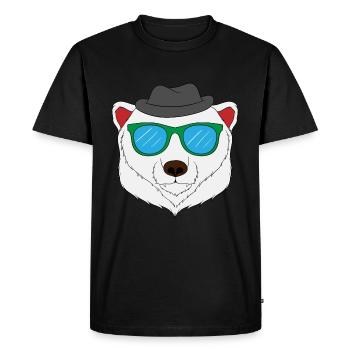 Perfect Gift For Polar Bear Fan T-shirt Design - Men's Premium Organic T-Shirt - black - Front - Nico (187cm)