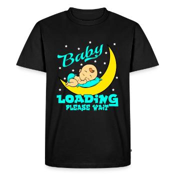 Baby Loading Please Wait Pregnancy Shirt For - Men's Premium Organic T-Shirt - black - Front - Nico (187cm)