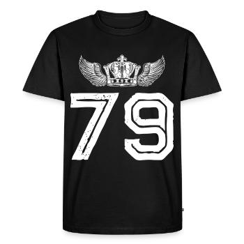 79 Couronne numérique - T-shirt Premium bio Homme - noir - Devant - Nico (187cm)