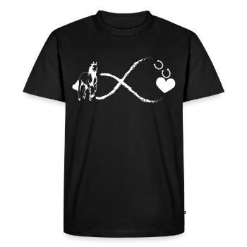 Infinity Life Is Better With Horses Design - T-shirt Premium bio Homme - noir - Devant - Nico (187cm)