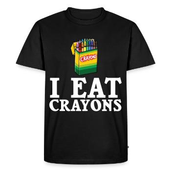 Crayon Box Colored Pencil Wax Case Wax Crayon - Men's Premium Organic T-Shirt - black - Front - Nico (187cm)