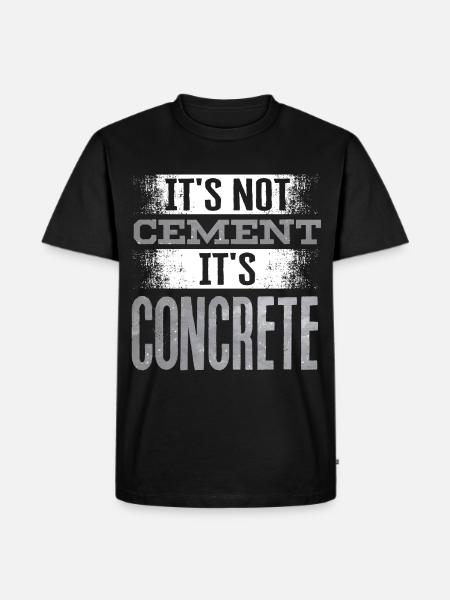 Concrete Finisher Concrete Mixer Construction - Men's Premium Organic T-Shirt - black