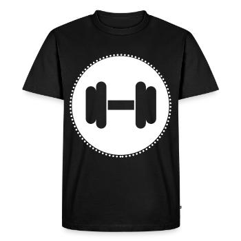 Musculation Haltérophilie Fitness Workout - T-shirt Premium bio Homme - noir - Devant - Nico (187cm)