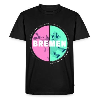 Bremen Germany City Skyline Home Love - Men's Premium Organic T-Shirt - black - Front - Nico (187cm)