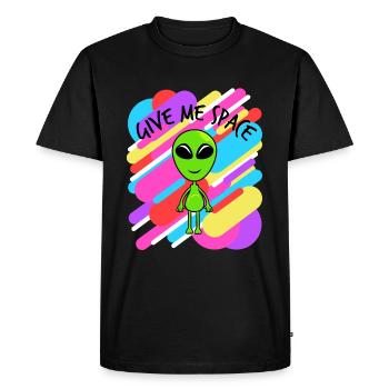 Donnez-moi de l'espace T-shirt coloré Design - T-shirt Premium bio Homme - noir - Devant - Nico (187cm)