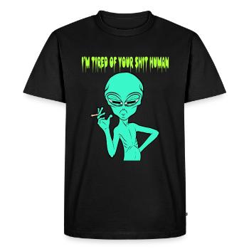 Je suis fatigué de votre merde Conception de - T-shirt Premium bio Homme - noir - Devant - Nico (187cm)