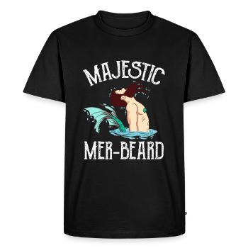 Soin du visage au poisson Heard Beard Moustache - T-shirt Premium bio Homme - noir - Devant - Nico (187cm)