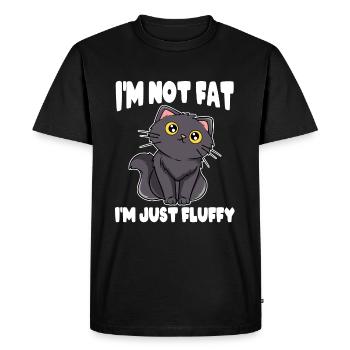 Meow Persian Overweight Obese Large Big I'm Not - Men's Premium Organic T-Shirt - black - Front - Nico (187cm)