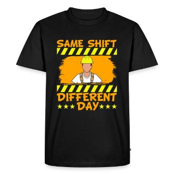 Supervisor in construction Profession of - T-shirt Premium bio Homme - noir - Devant - Nico (187cm)