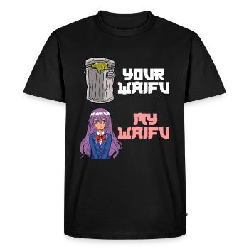 Votre Waifu My Waifu Anime Lover Shirt pour les - T-shirt Premium bio Homme - noir - Devant - Nico (187cm)