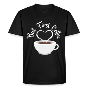 Caffeine Morning Breakfast Drink Collection - Men's Premium Organic T-Shirt - black - Front - Nico (187cm)