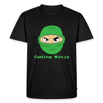 Coding Ninja Karate Martial Arts Fencer Ninja - Men's Premium Organic T-Shirt - black - Front - Nico (187cm)