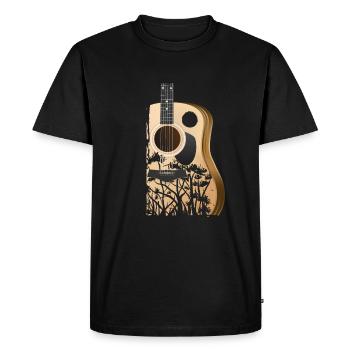 Musician Genre Player Guitarist Design T-shirt - Men's Premium Organic T-Shirt - black - Front - Nico (187cm)