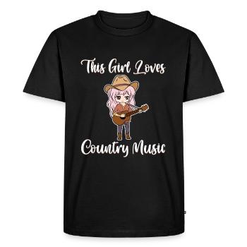 Musician Rhythm Player Guitarist Design T-shirt - Men's Premium Organic T-Shirt - black - Front - Nico (187cm)