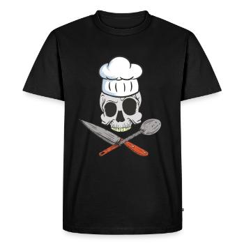 Bake Food Butter Snack Cake Baking T-shirt Design - Men's Premium Organic T-Shirt - black - Front - Nico (187cm)