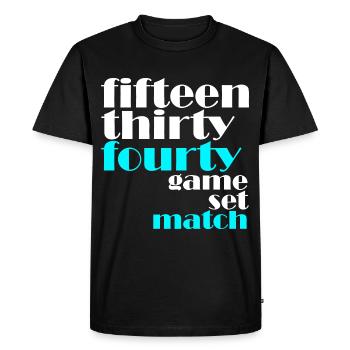15 30 40 jeu blanc - T-shirt Premium bio Homme - noir - Devant - Nico (187cm)