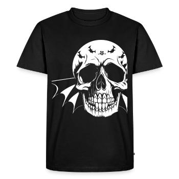 Horror Skull Skull Art Skull Gothic Heavy Metal - Men's Premium Organic T-Shirt - black - Front - Nico (187cm)