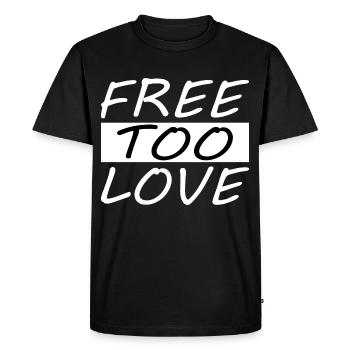 Libre d’aimer - T-shirt Premium bio Homme - noir - Devant - Nico (187cm)